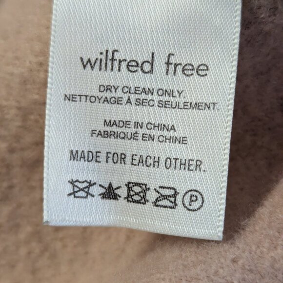 Aritzia Wilfred Free Autumn Shirt Jacket Womens Size XXL 2X Beige Tan 100% Wool - Picture 8 of 16